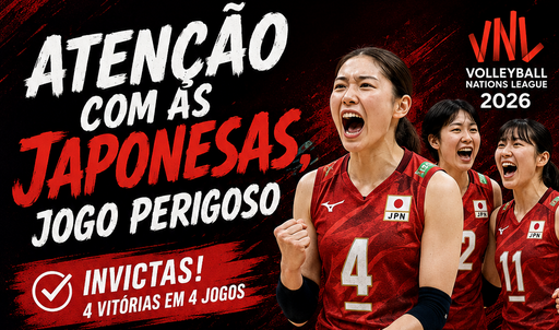 Não subestime o Japão: uma das seleções mais perigosas da VNL