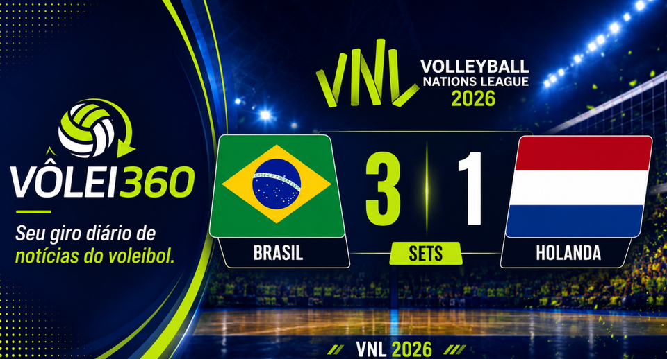 Brasil estreia com vitória na VNL 2026